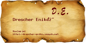Drescher Enikő névjegykártya